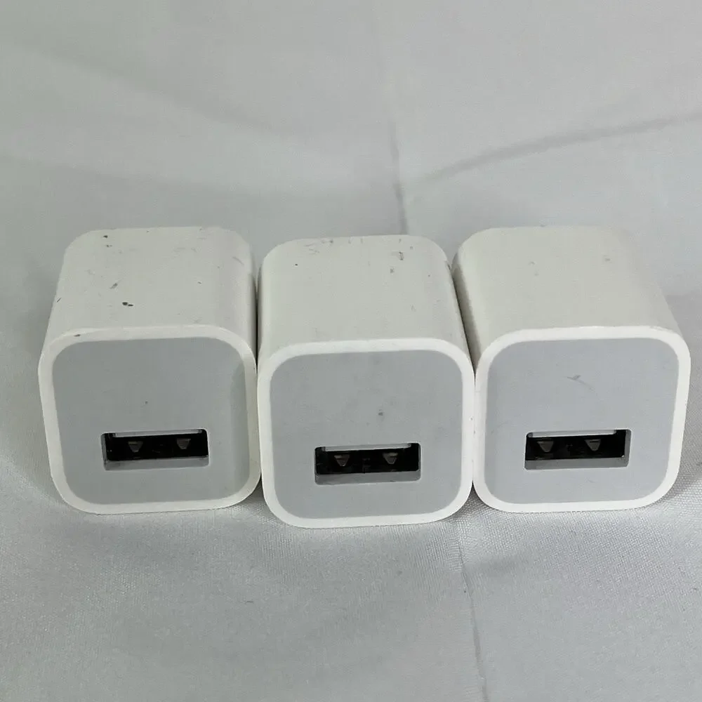 Apple USB-based Power adapter Charge iPhone iPad iPod Model A1385, Set Of 3
